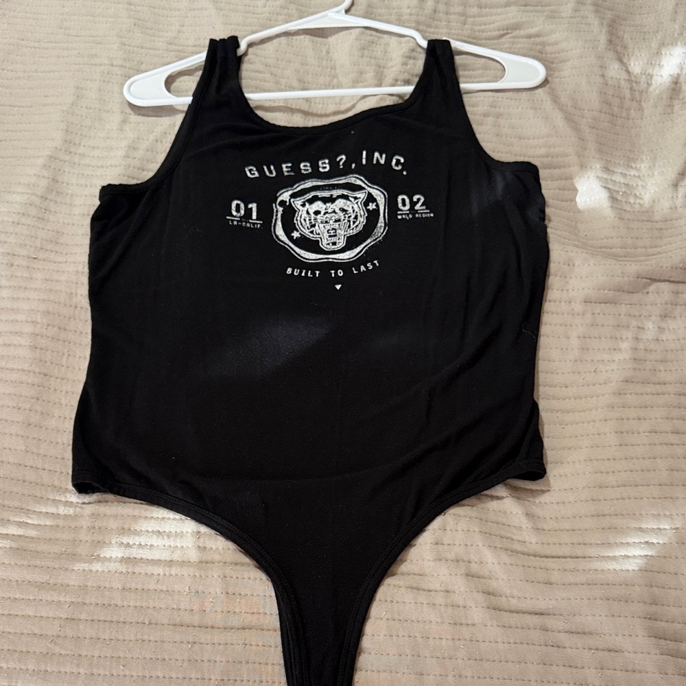 Guess Black Graphic Kids Bodysuit